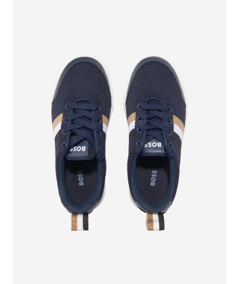 BOSS Boys Branded Trainers In Navy destockage