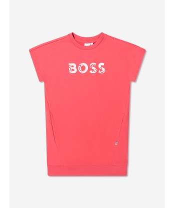 BOSS Girls Logo Sweater Dress In Red Par le système avancé 