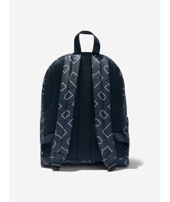 BOSS Kids Monogram Backpack In Navy le des métaux précieux