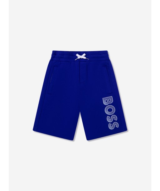 BOSS Boys Logo Bermuda Shorts In Blue Voir les baskets