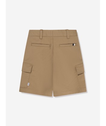 BOSS Boys Pocket Bermuda Shorts In Beige Fin de série