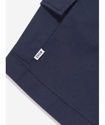 BOSS Boys Pocket Bermuda Shorts In Navy la chaussure