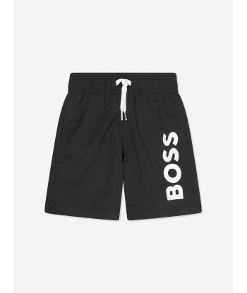 BOSS Boys Logo Swim Shorts In Black ouvre sa boutique