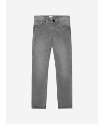 BOSS Boys Denim Stretch Skinny Fit Jeans In Grey pour bénéficier 