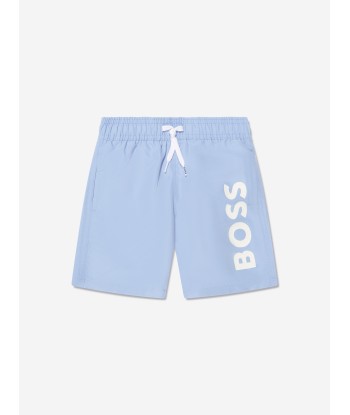 BOSS Boys Logo Swim Shorts In Blue En savoir plus