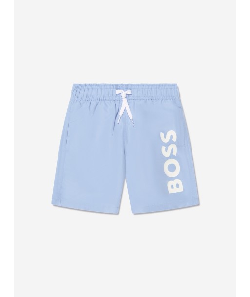 BOSS Boys Logo Swim Shorts In Blue En savoir plus