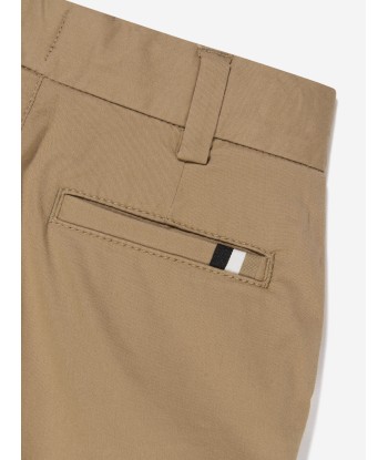 BOSS Boys Pocket Bermuda Shorts In Beige Fin de série