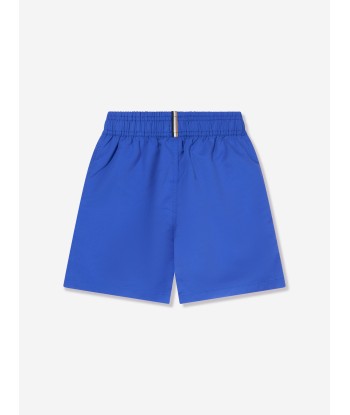 BOSS Boys Logo Swim Shorts In Blue JUSQU'A -70%! 