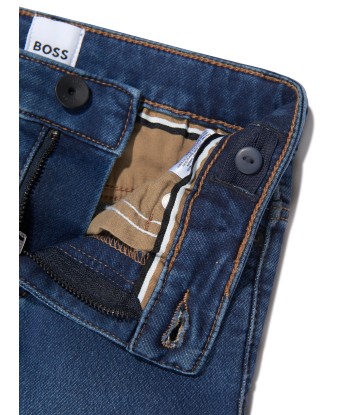 BOSS Boys Denim Slim Fit Jeans In Blue offre 