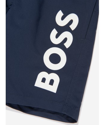 BOSS Boys Logo Swim Shorts In Navy votre restaurant rapide dans 