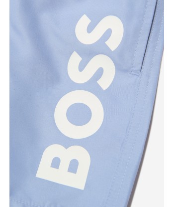 BOSS Boys Logo Swim Shorts In Blue En savoir plus