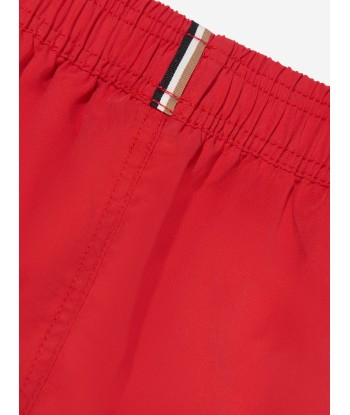 BOSS Boys Logo Swim Shorts In Red ou a consommer sur place