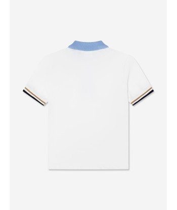 BOSS Boys Logo Polo Shirt In White la livraison gratuite