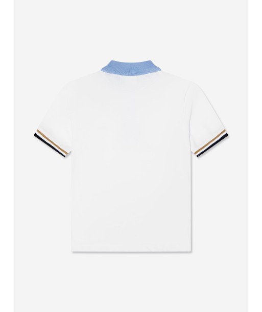 BOSS Boys Logo Polo Shirt In White la livraison gratuite