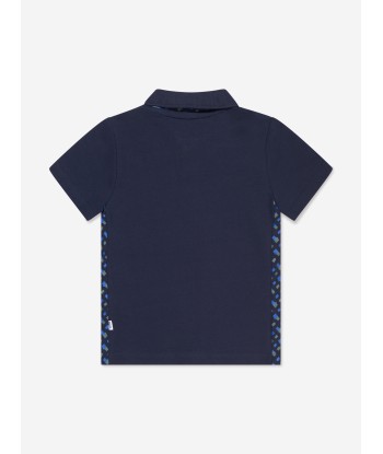 BOSS Boys Monogram Trim Polo Shirt In Navy Le MVP de beaucoup