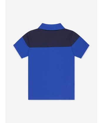 BOSS Boys Logo Polo Shirt In Blue shop