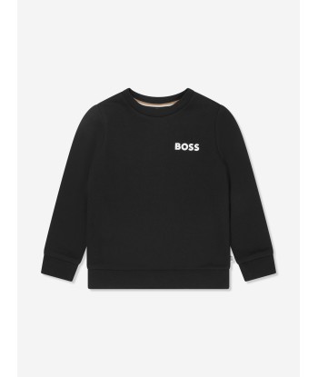 BOSS Boys Logo Sweatshirt In Black 50% de réduction en Octobre 2024