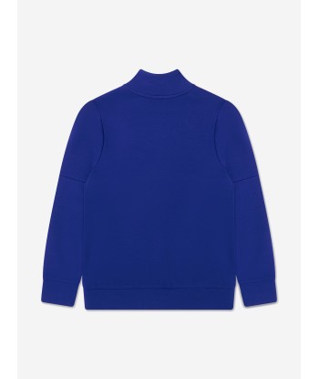 BOSS Boys Half Zip Sweatshirt In Blue Par le système avancé 