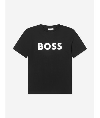 BOSS Boys Logo T-Shirt in Black Voir les baskets