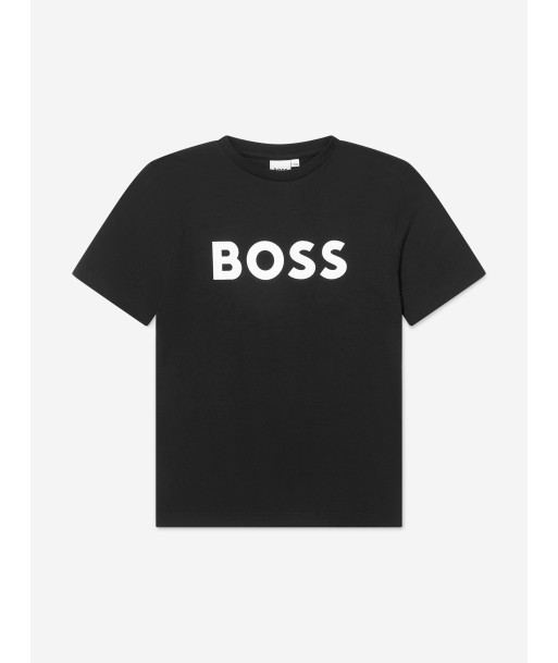 BOSS Boys Logo T-Shirt in Black Voir les baskets