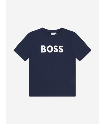 BOSS Boys Logo T-Shirt in Navy Le MVP de beaucoup