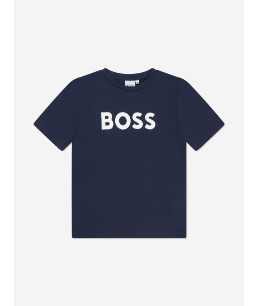 BOSS Boys Logo T-Shirt in Navy Le MVP de beaucoup