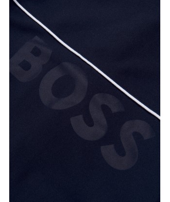 BOSS Boys Zip Up Sweatshirt In Navy Livraison rapide