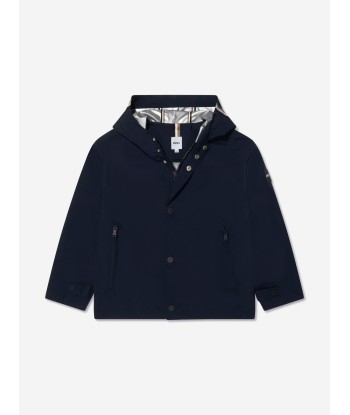 BOSS Boys Hooded Windbreaker in Navy en stock