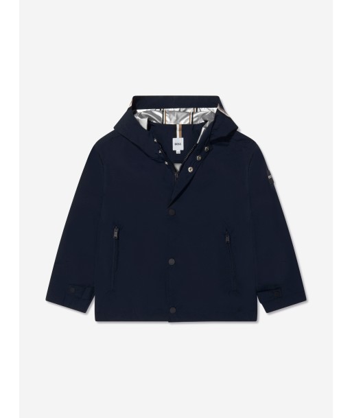 BOSS Boys Hooded Windbreaker in Navy en stock