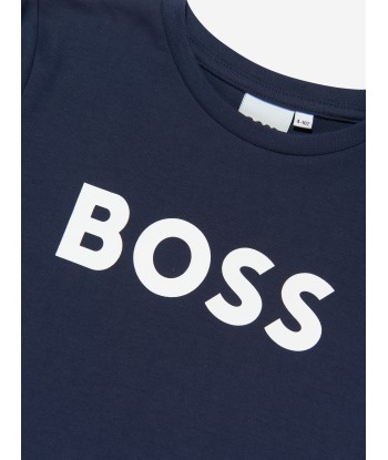 BOSS Boys Logo T-Shirt in Navy Le MVP de beaucoup