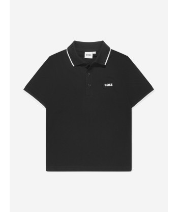 BOSS Boys Logo Polo Shirt in Black en ligne des produits 