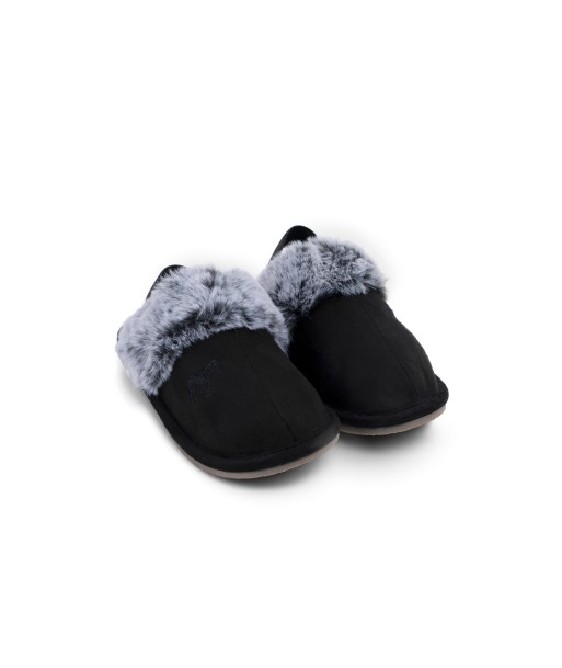 Plush Slippers - Hard Sole with Elastic pas cher