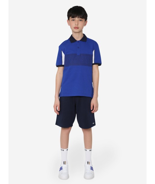 BOSS Boys Polo Shirt And Shorts Set in Blue À commander