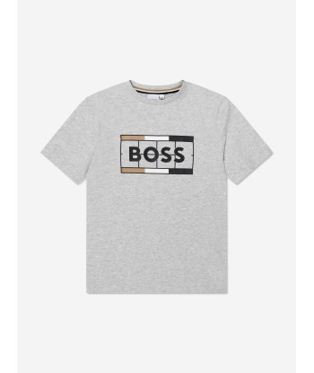 BOSS Boys T-Shirt And Shorts Set in Grey pas cheres