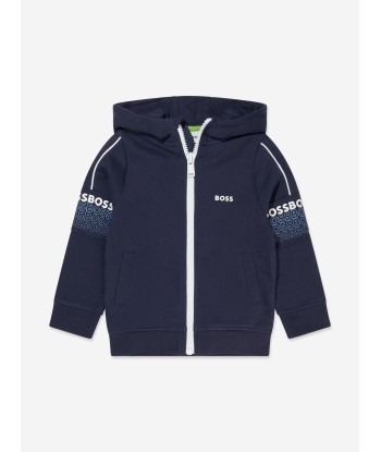 BOSS Boys Short Tracksuit Set in Navy pas chere