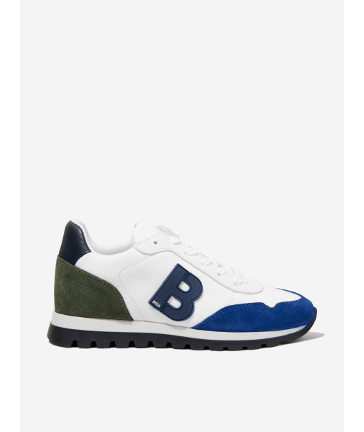 BOSS Boys Retro Runner Trainers in White en ligne des produits 