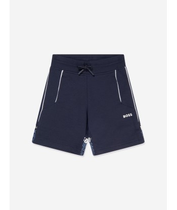 BOSS Boys Short Tracksuit Set in Navy pas chere