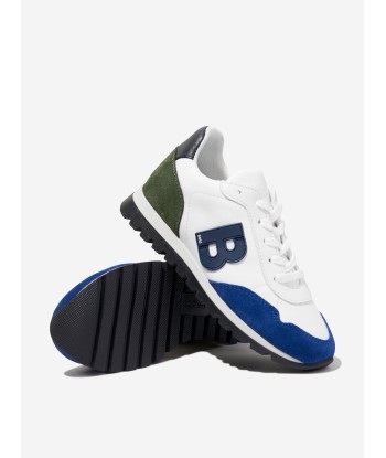 BOSS Boys Retro Runner Trainers in White en ligne des produits 