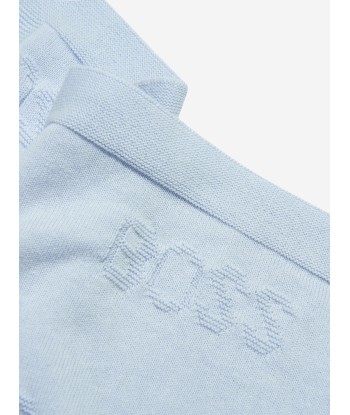 BOSS Baby Boys Knitted Blanket in Blue Vous souhaitez 