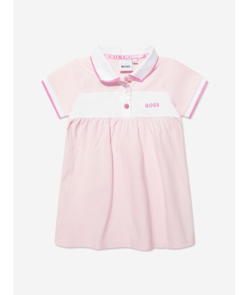 BOSS Baby Girls Organic Cotton Polo Dress in Pink Découvrez la collection