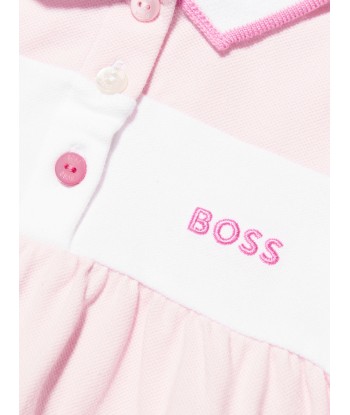 BOSS Baby Girls Organic Cotton Polo Dress in Pink Découvrez la collection