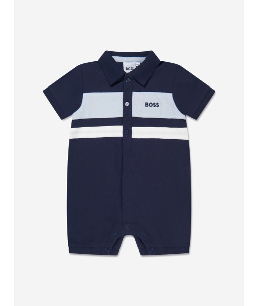 BOSS Baby Boys Polo Romper in Navy online