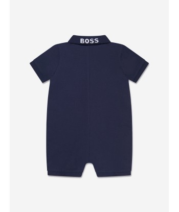 BOSS Baby Boys Polo Romper in Navy online