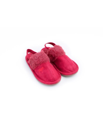 Plush Slippers - Hard Sole with Elastic pas cher