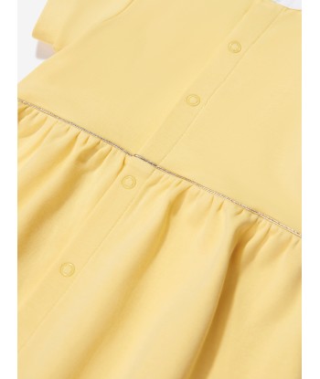 BOSS Baby Girls Organic Cotton Frilly Dress in Yellow suggérées chez