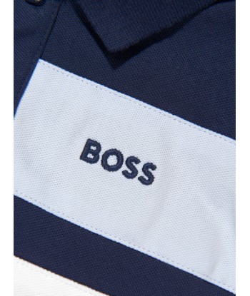 BOSS Baby Boys Polo Romper in Navy online