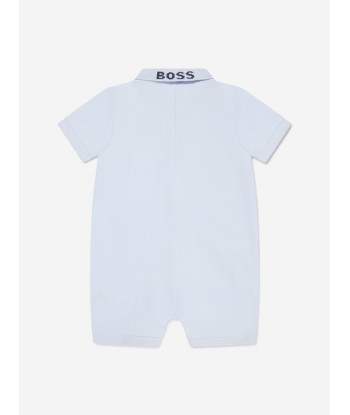 BOSS Baby Boys Polo Romper in Blue de France