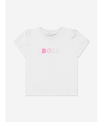 BOSS Baby Girls Organic Cotton Tracksuit Set in Pink de la marque