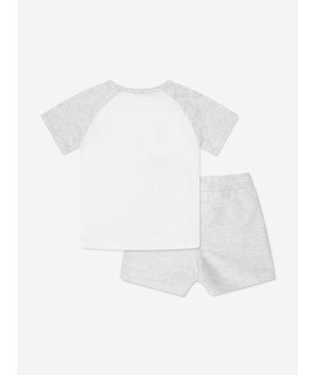 BOSS Baby Boys Organic Cotton Shorts Set in Grey de votre