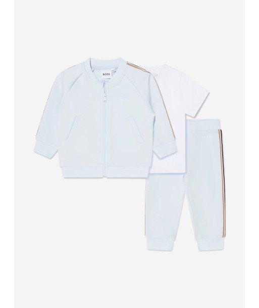 BOSS Baby Boys Organic Cotton Tracksuit Set in Blue de l' environnement